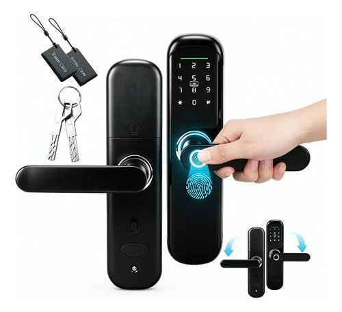 Fechadura digital biometrica com senha e cartao ic para casa