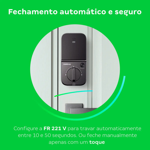 Fechadura Digital de Embutir Biométrica FR 221V Intelbras