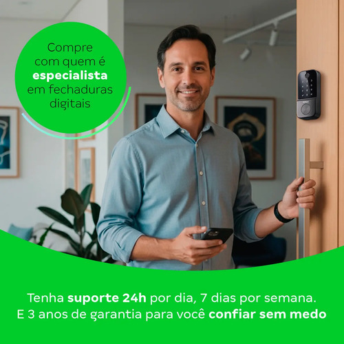 Fechadura Digital de Embutir Biométrica FR 221V Intelbras