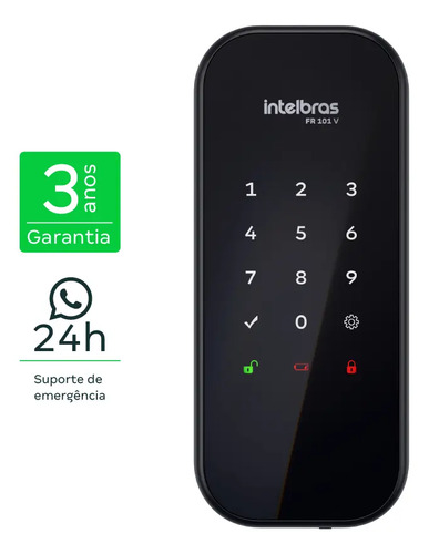 Fechadura Digital De Sobrepor Fr 101 V Preta Intelbras