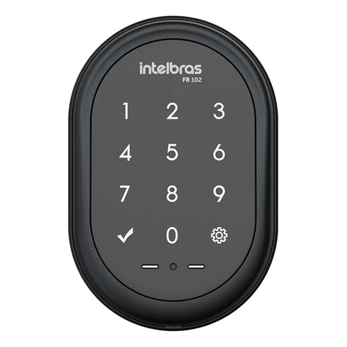 Fechadura digital de sobrepor fr 102 preto intelbras