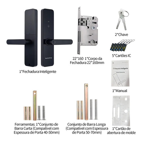 Fechadura Digital NeoSanSung Biométrica Bluetooth Tuya Smart Vida
