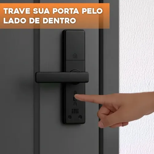 Fechadura Eletrônica Digital Bbg Smart Lock Biometria Preta