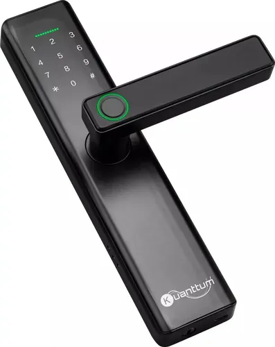 Fechadura Eletronica Digital Com Biometria Senha Kuantttum Delta Pro