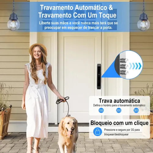 Fechadura Eletronica Inteligente Com Wifi Tuya E Facial 3d