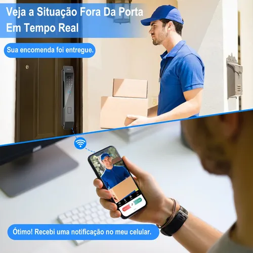 Fechadura Eletronica Inteligente Com Wifi Tuya E Facial 3d
