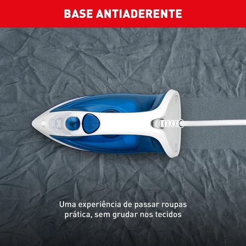 Ferro a vapor Essentialgliss azul base antiaderente Fea1 eficiente moderno prático