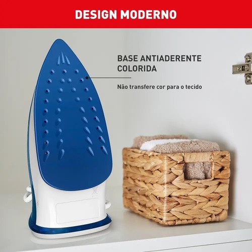 Ferro a vapor Essentialgliss azul base antiaderente Fea1 eficiente moderno prático