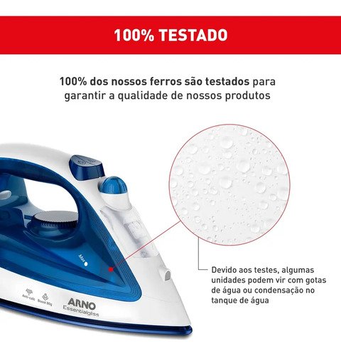 Ferro a vapor Essentialgliss azul base antiaderente Fea1 eficiente moderno prático