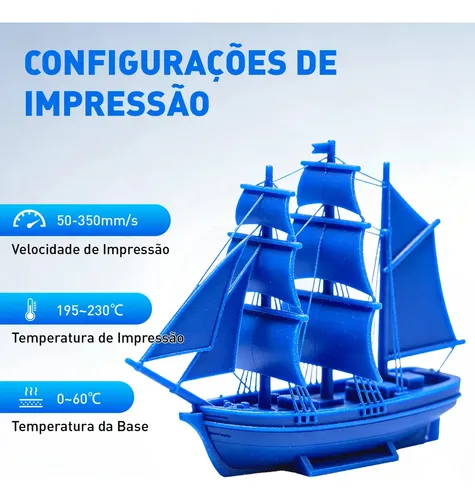 Filamento 3d Pla Alta Velocidade 1.75mm Alta Resistência 1kg