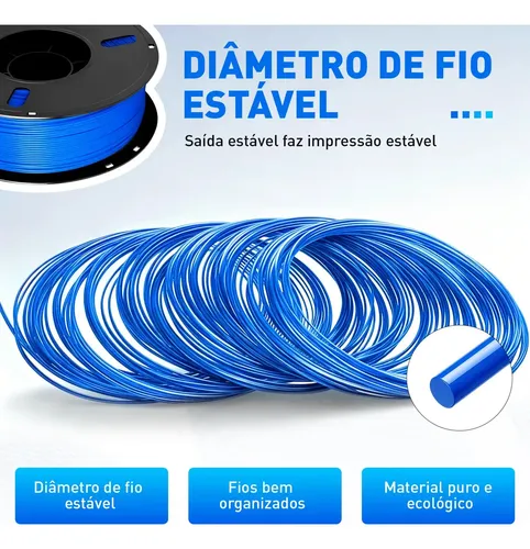 Filamento 3d Pla Alta Velocidade 1.75mm Alta Resistência 1kg