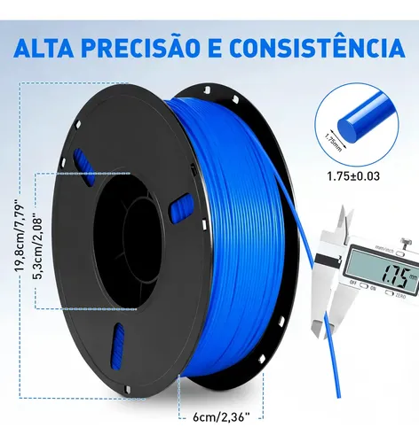 Filamento 3d Pla Alta Velocidade 1.75mm Alta Resistência 1kg