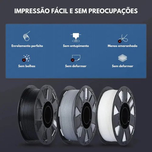 Filamento Creality Ender Pla 1.75mm 1kg Black Preto