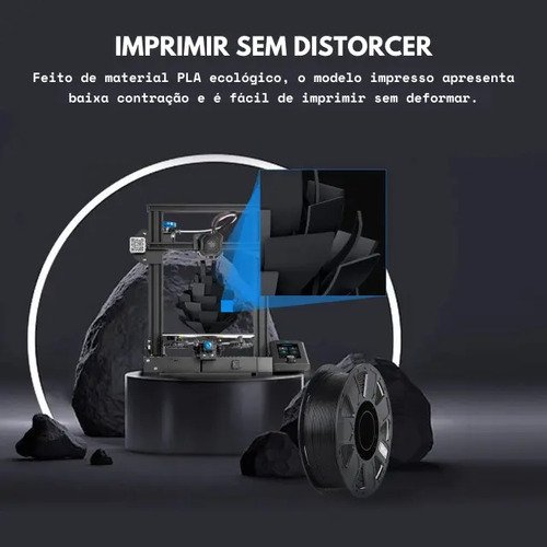 Filamento Creality Ender Pla 1.75mm 1kg Black Preto
