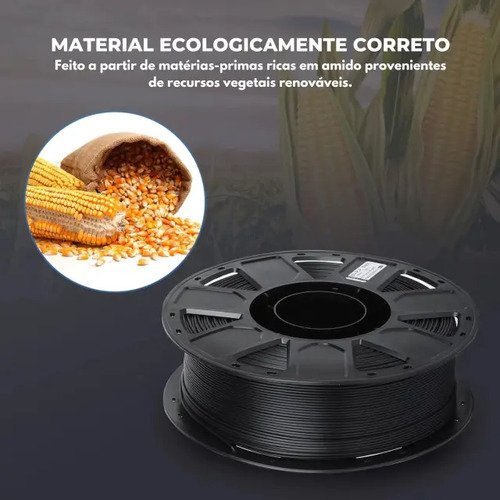Filamento Creality Ender Pla 1.75mm 1kg Black Preto