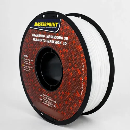 Filamento Impressão 3d 1,75mm 1kg Masterprint Petg Cor Branco