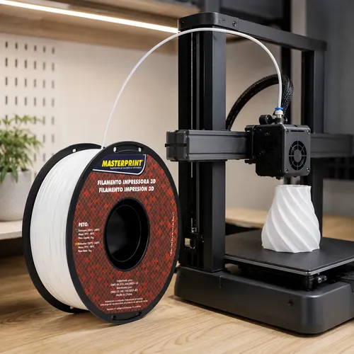 Filamento Impressão 3d 1,75mm 1kg Masterprint Petg Cor Branco