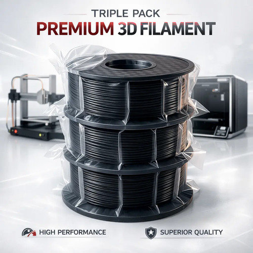 Filamento Impressora 3d Petg Preto Resistente 1kg 1,75mm