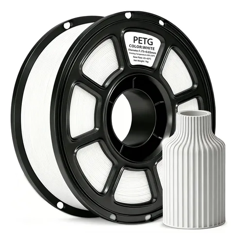 Filamento petg 175mm 1kg para impressora 3d branco ou preto