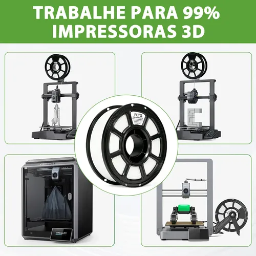 Filamento Petg 1,75mm 1kg Para Impressora 3d Branco Ou Preto
