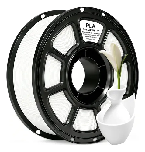 Filamento pla 175mm 1kg para impressora 3d branco ou preto