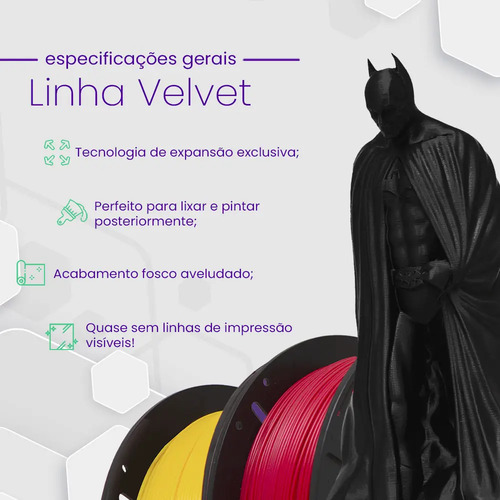 Filamento Pla Branco Velvet 1kg - Premium Voolt3d High Speed.