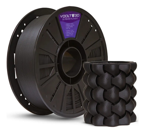 Filamento pla velvet preto 1kg