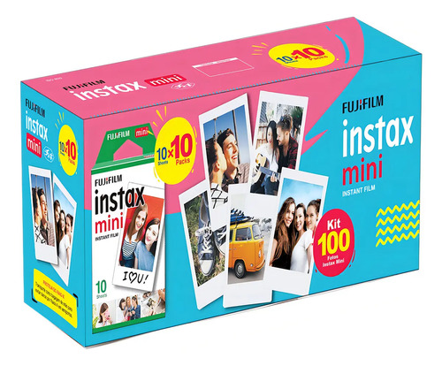 Filme instantaneo instax mini com 100 poses fujifilm