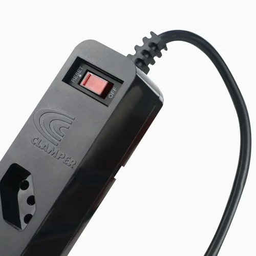 Filtro Clamper 5 Tomadas Pc Gamer - 1270 / 2200w Bivolt Cor Preto