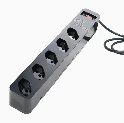 Filtro Clamper 5 Tomadas Pc Gamer - 1270 / 2200w Bivolt Cor Preto