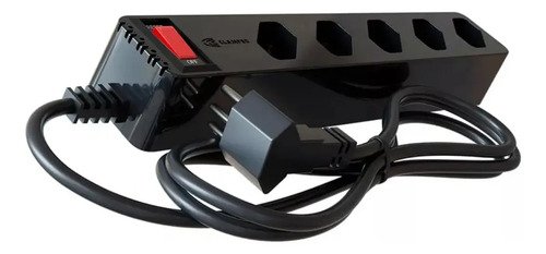 Filtro Clamper 5 Tomadas Pc Gamer - 1270 / 2200w Bivolt Cor Preto