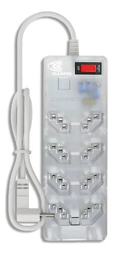 Filtro de linha clamper energia 8 tomadas bivolt com dps e p