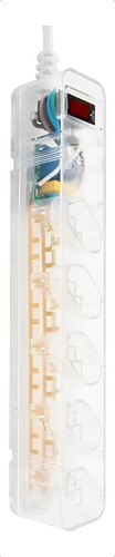 Filtro de linha de 5 tomadas Clamper iClamper Energia 5 cor transparente comprimento do cabo de 1m