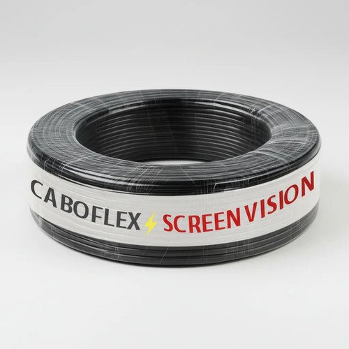 Fio 10mm Cabo Flexível Rolo Com 100 metros Elétrico 750v Cor Preto Marca Screen Vision