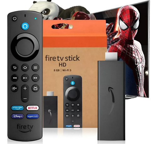 Fire stick tv lite amazon wi fi controle remoto alexa voz hd
