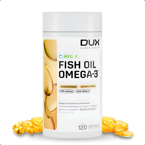 Fish oil omega 3 dux concentrado 120 caps bom para memoria s