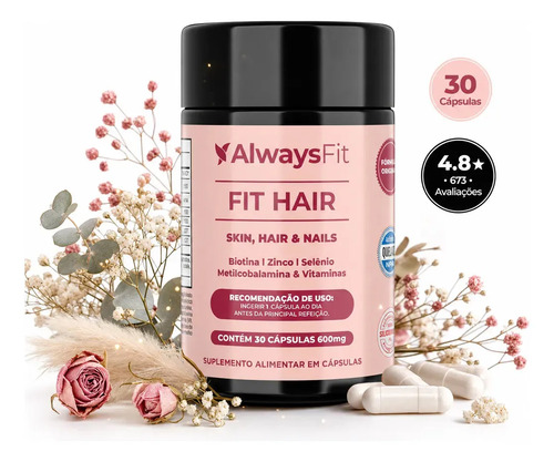 Fit hair suplemento capilar cabelo controle de queda sabor s