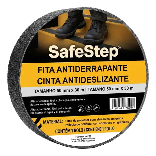 Fita antiderrapante safestep 30m x 50mm escada piso rampa
