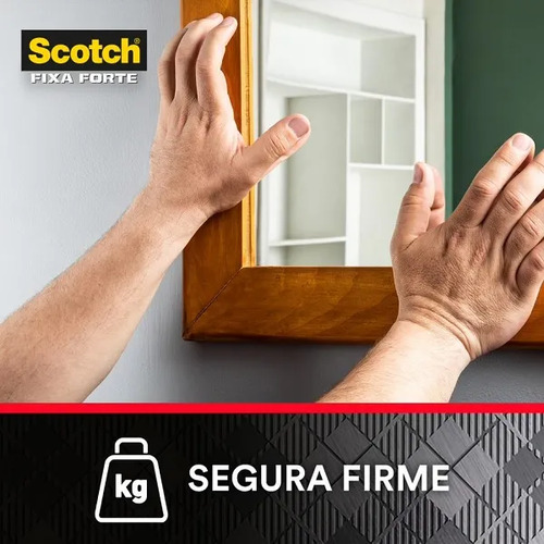 Fita Dupla Face Scotch 3M, 24mm x 2m Fixa Forte, Fixação Extrema