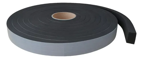 Fita Eva Preto Autocolante 1 Lado 15mm X Larg 2cm X 20 Mts