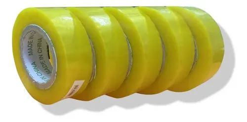 Fita Larga Transparente 500 Metros 20 Rolos Empacotar Boa Tr