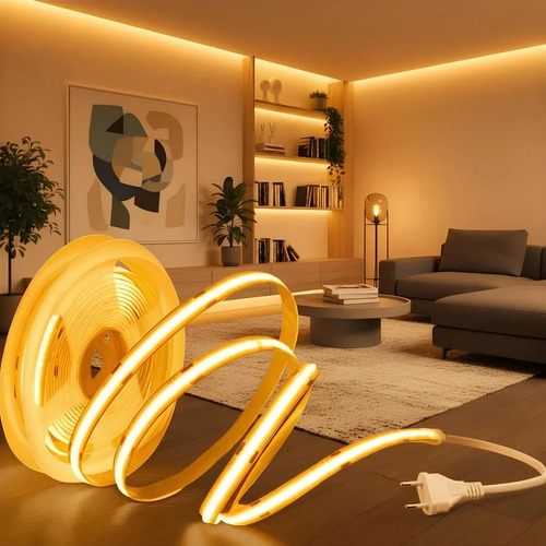 Fita led cob 10 metros direto na rede 150w 320led perfil bra