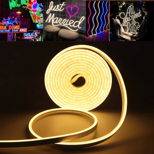 Fita led neon flexivel 3528 120led vlx 5 metros mangueira co