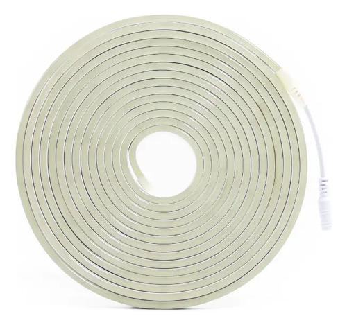 Fita LED Neon Flexível 3528 120Led VLX 5 metros Mangueira Corte 2,5cm Cor da Luz Branco Quente Tensão IP65 3000k Alto Brilho