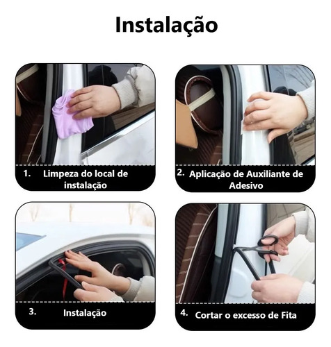 Fita Vedação Esponja Prova De Choque Carro Anti-ruído 10 Mts