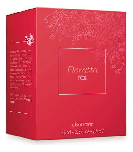 Floratta Red Desodorante Colônia 75ml O Boticário Feminino