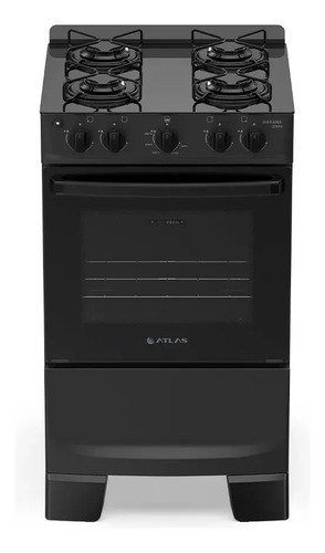Fogao 4 bocas a gas atlas havana glass preto bivolt
