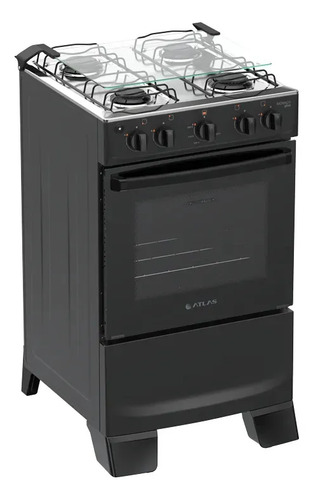 Fogao 4 bocas atlas monaco plus com mesa de inox automatico
