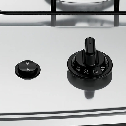 Fogão 5 Bocas Dako Supreme Mesa De Inox E Timer Bivolt Preto