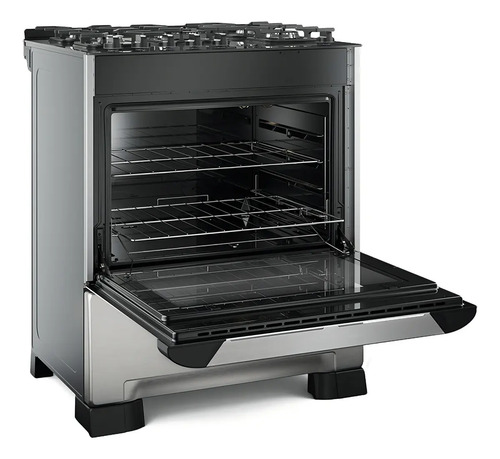 Fogão 5 Bocas Decorato Vetro G3 Mueller Inox Tipo De Conexão Gás Engarrafado